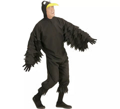 Fato de corvo com bico e penas para homem