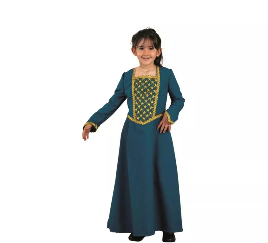 Translation missing: pt-PT.Disfraz de Dama de la Corte azul elegante para niña
