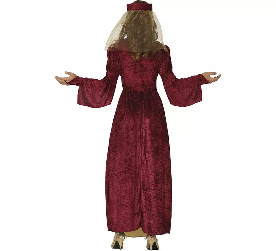 Translation missing: pt-PT.Disfraz de Dama Medieval Granate para mujer