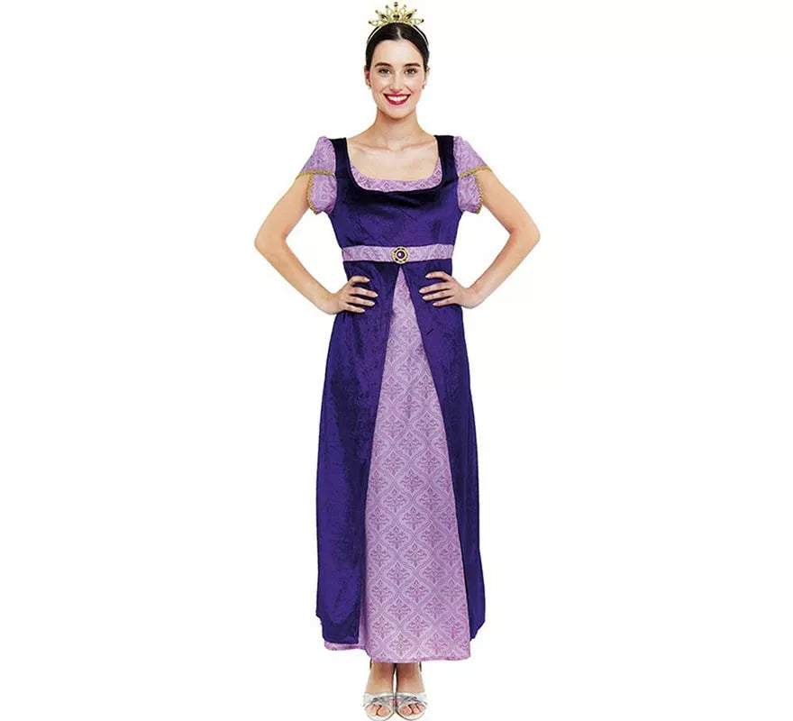 Translation missing: pt-PT.Disfraz de Dama Medieval morado y lila para mujer