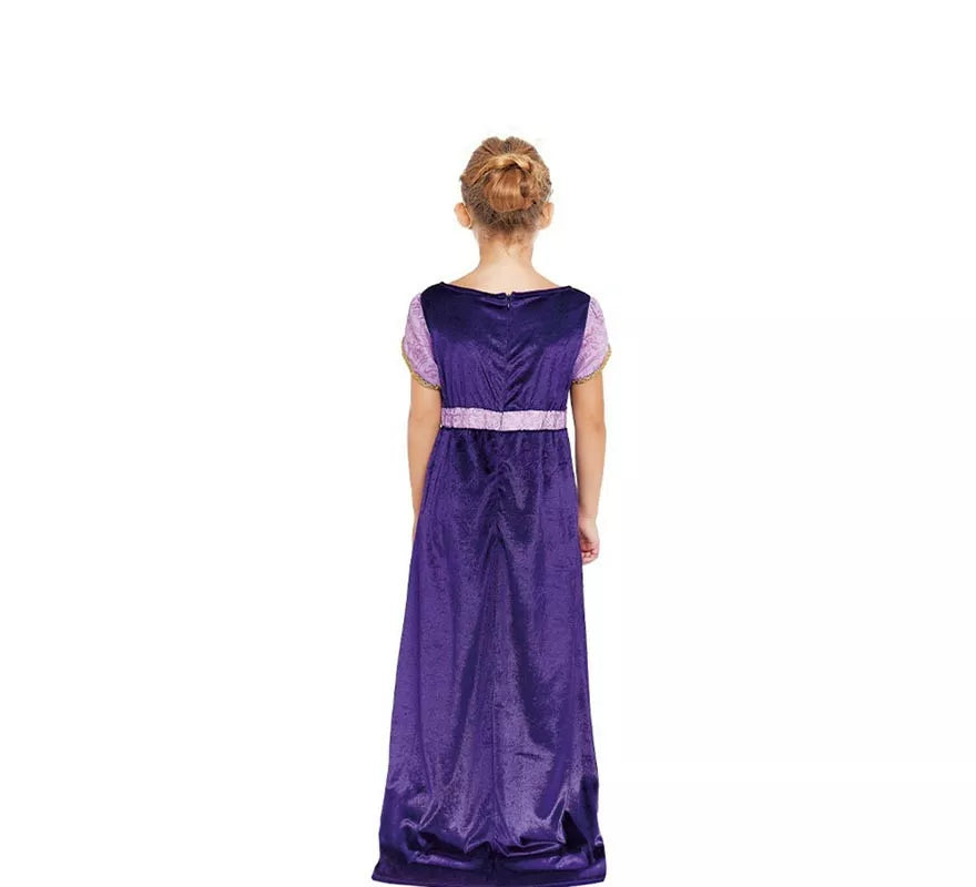 Translation missing: pt-PT.Disfraz de Dama Medieval morado y lila para niña