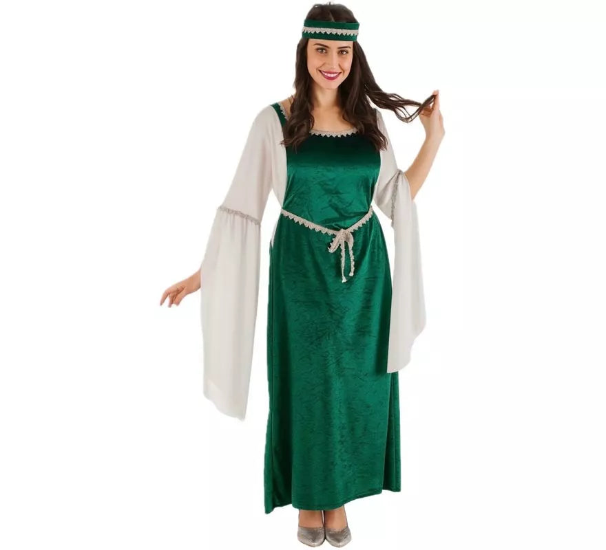 Translation missing: pt-PT.Disfraz de Dama Medieval verde para mujer