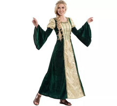 Fato de Senhora Medieval verde para mulher