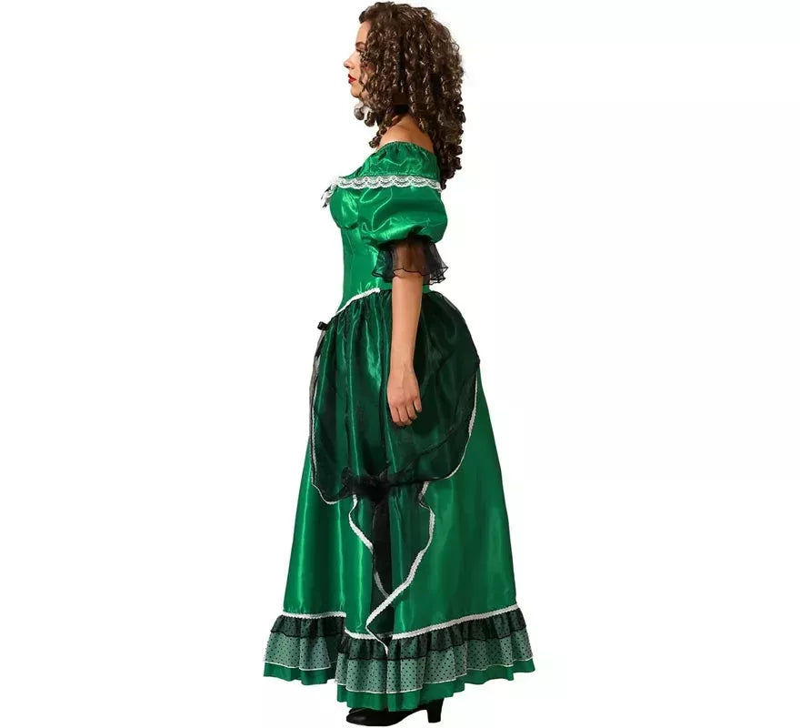 Disfraz de Dama Sureña verde para mujer