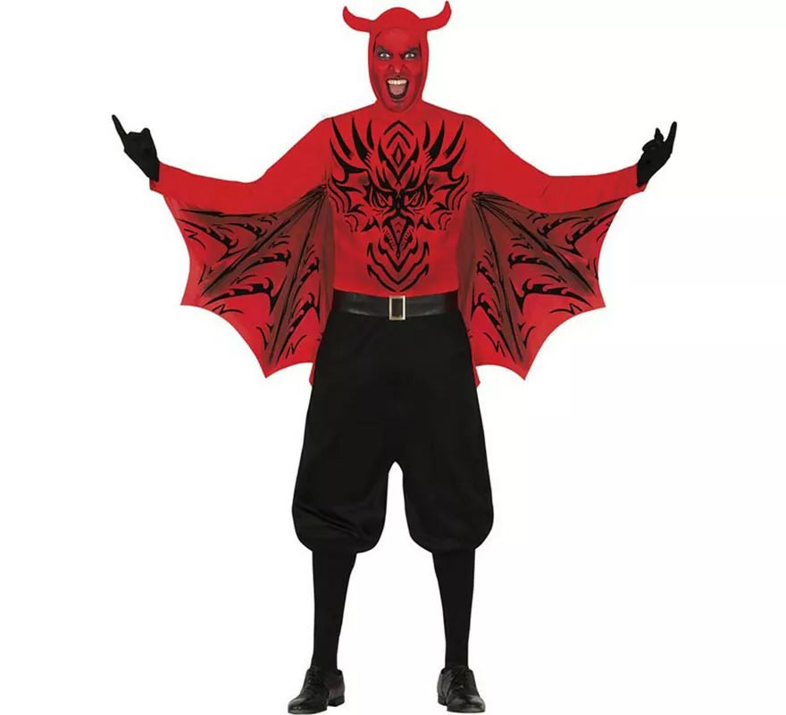Translation missing: pt-PT.Disfraz de Demonio Temible rojo para hombre