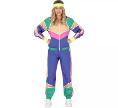 Fato de atleta dos anos 80 para mulheres
