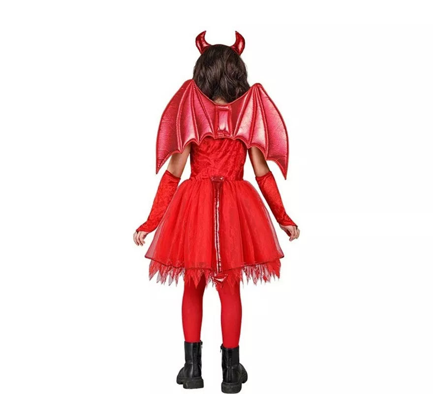 Translation missing: pt-PT.Disfraz de Diabla con Alas y Cuernos para niña