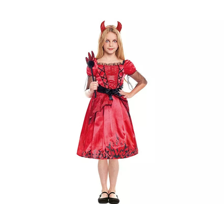 Disfraz de Diablesa Dark Flame para niña