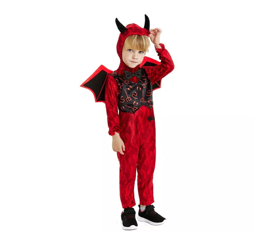 Translation missing: pt-PT.Disfraz de Diablillo rojo con diadema y alas para bebé y niño