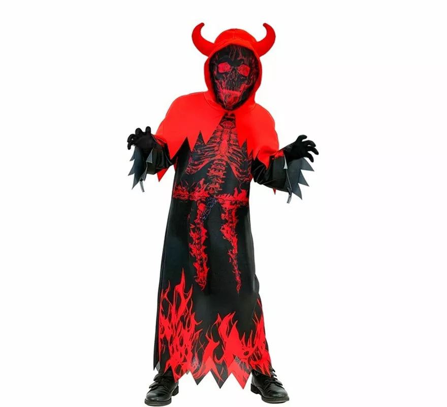 Translation missing: pt-PT.Disfraz de Diablo en Llamas con Capucha para niños