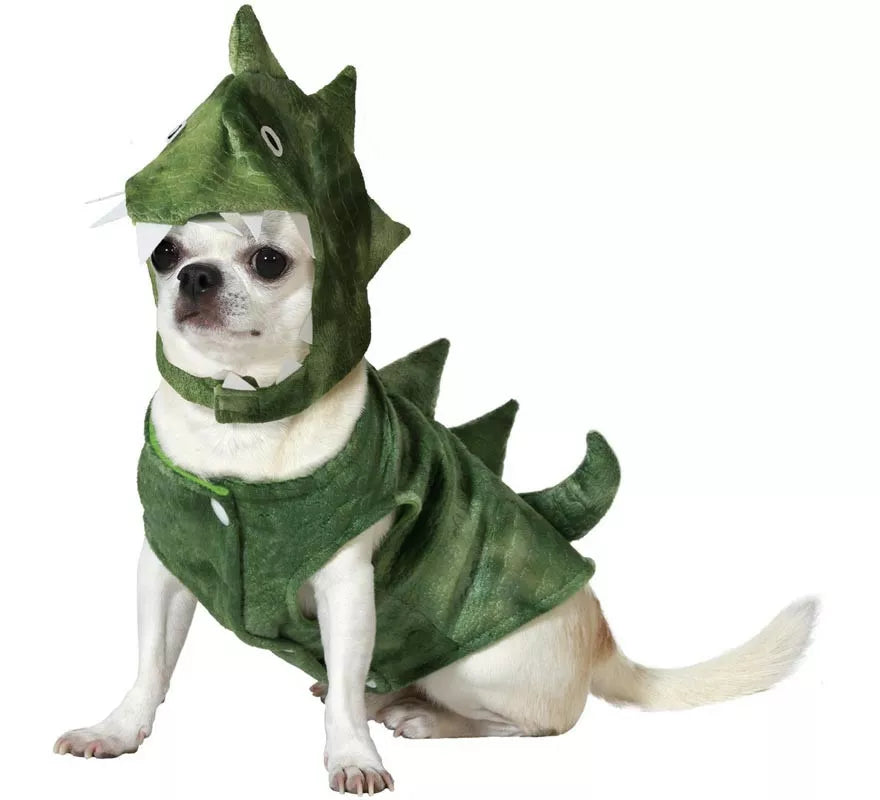 Translation missing: pt-PT.Disfraz de Dinosaurio verde para perro