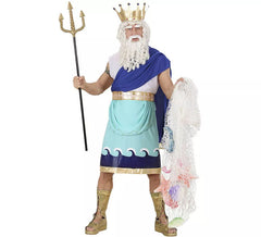 Fato de Deus Poseidon ou Netuno para homem