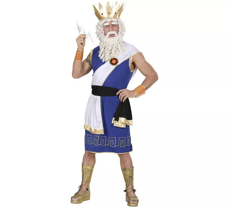 Translation missing: pt-PT.Disfraz de Dios Zeus con Corona para hombre