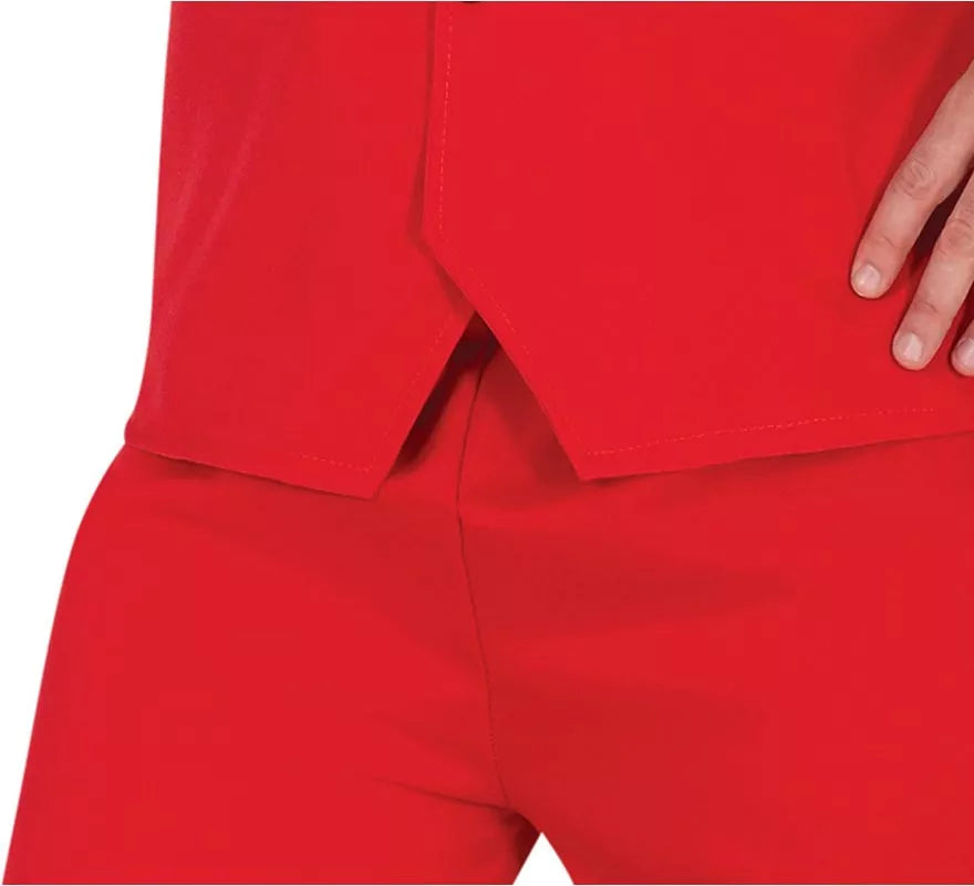 Translation missing: pt-PT.Disfraz de Disco Años 70 rojo para hombre
