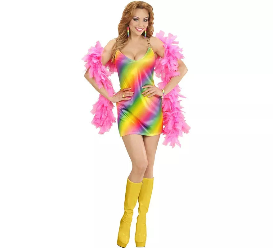 Translation missing: pt-PT.Disfraz de Disco Arcoíris en vestido para mujer