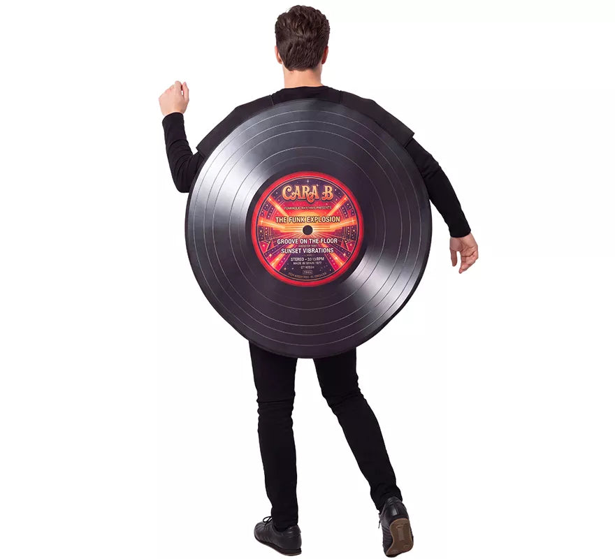 Translation missing: pt-PT.Disfraz de Disco de Vinilo Retro para adultos