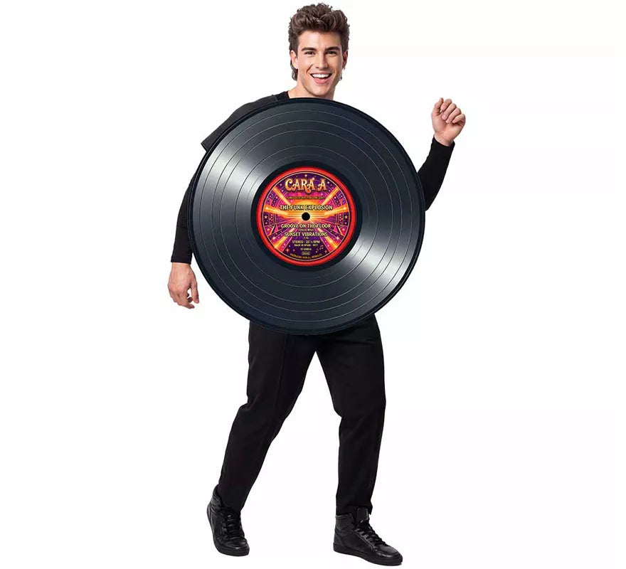 Translation missing: pt-PT.Disfraz de Disco de Vinilo Retro para adultos