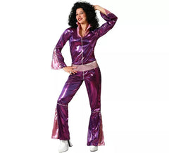 Fato de discoteca fúcsia para mulher