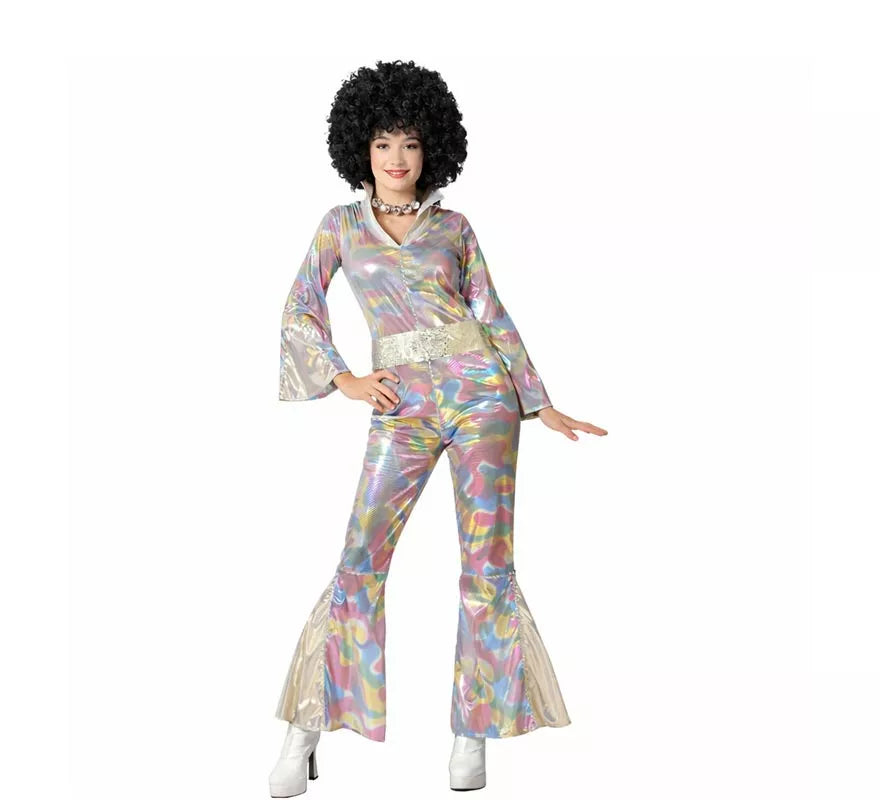 Translation missing: pt-PT.Disfraz de Disco multicolor para mujer