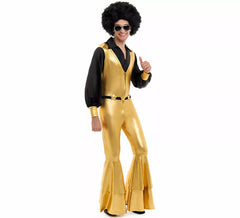Fato de discoteca dourado para homem