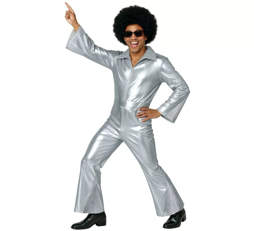 Translation missing: pt-PT.Disfraz de Disco plata para hombre