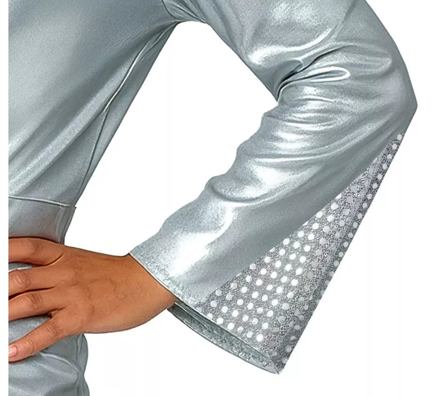 Translation missing: pt-PT.Disfraz de Disco plata para hombre