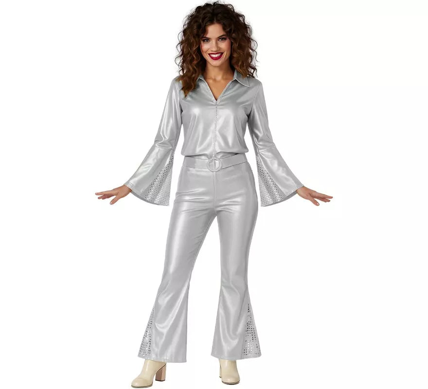 Translation missing: pt-PT.Disfraz de Disco plata para mujer