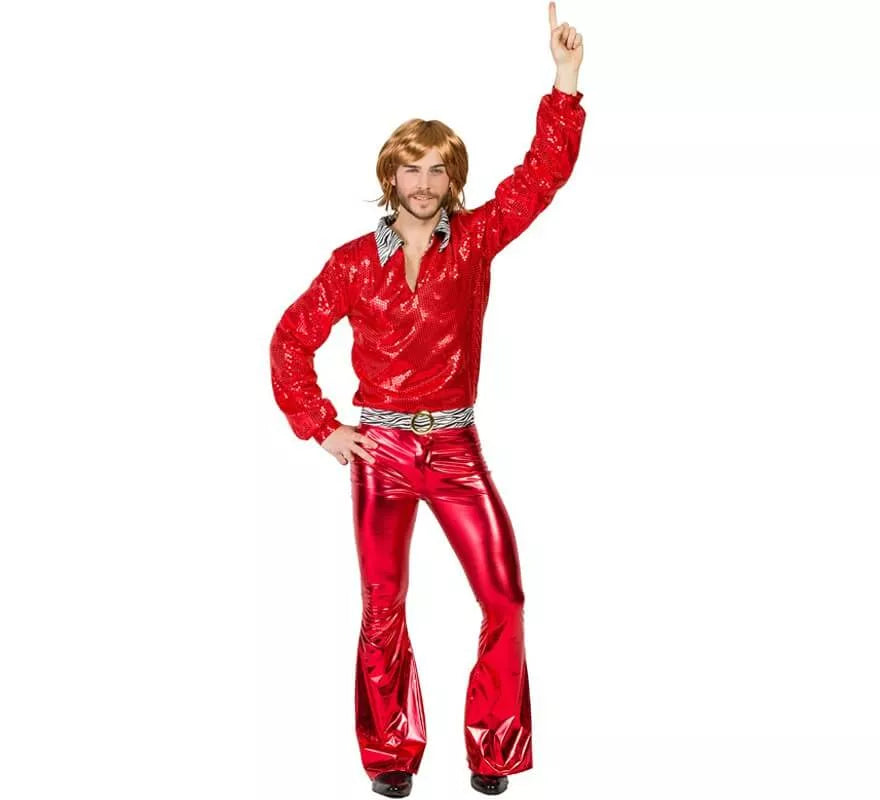 Translation missing: pt-PT.Disfraz de Disco Rojo para hombre