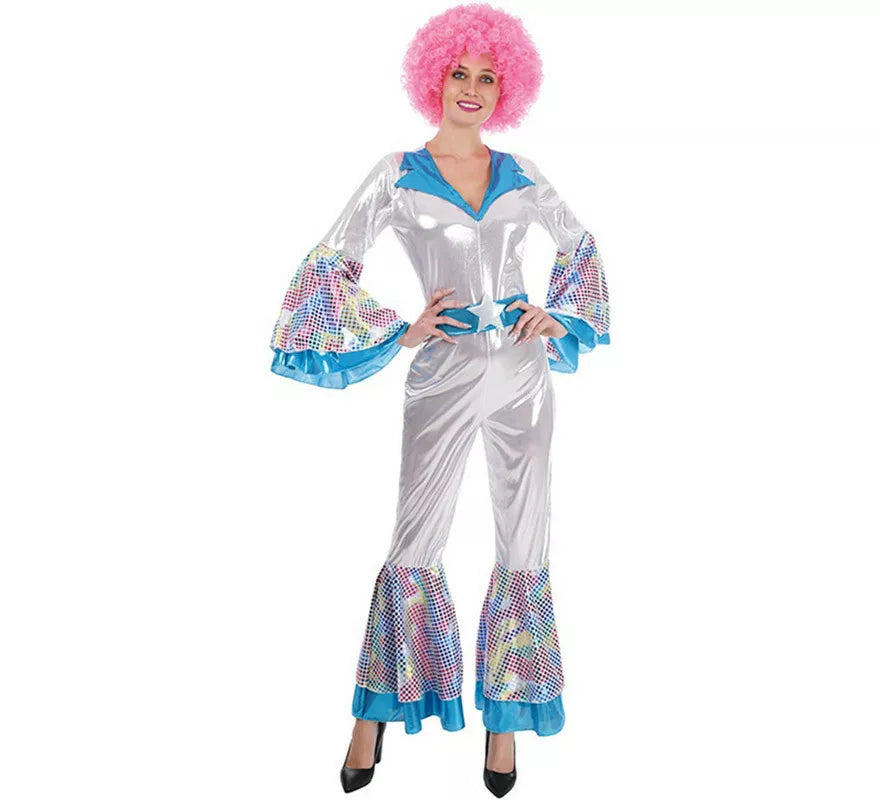 Translation missing: pt-PT.Disfraz de Disco Woman plateado para mujer