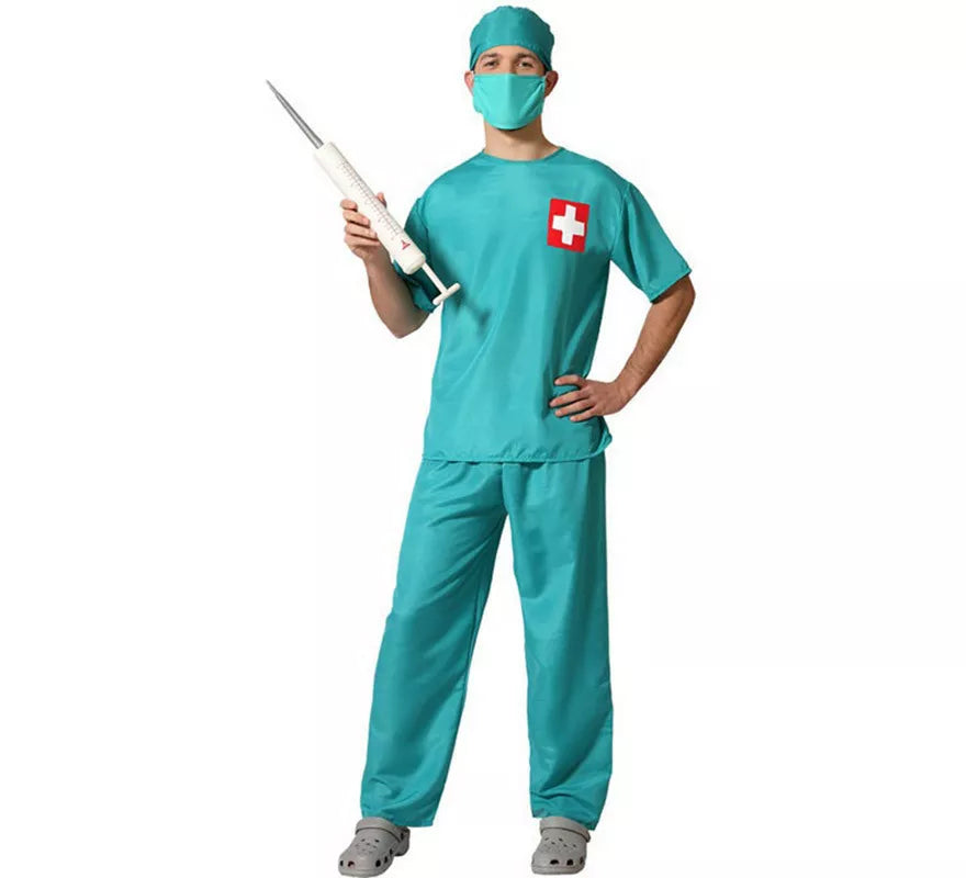 Translation missing: pt-PT.Disfraz de Doctor Azul con Mangas Cortas para Hombre