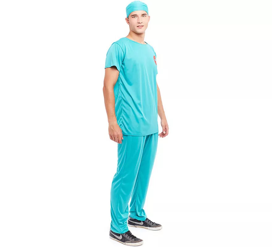 Translation missing: pt-PT.Disfraz de Doctor Cirujano azul para hombre