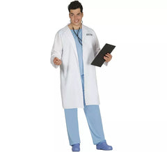 Fato de médico com roupão para homem