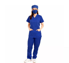 Fato de médico azul para adulto