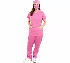 Fato de doutor rosa para mulher