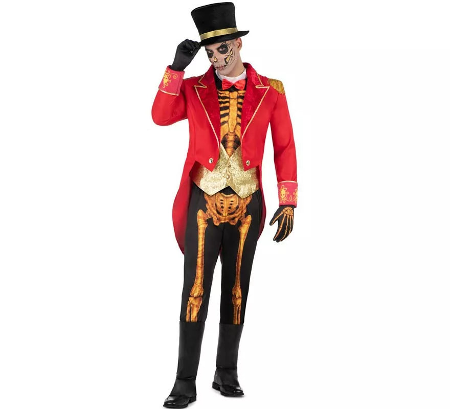 Translation missing: pt-PT.Disfraz de Domador Esqueleto con sombrero para hombre
