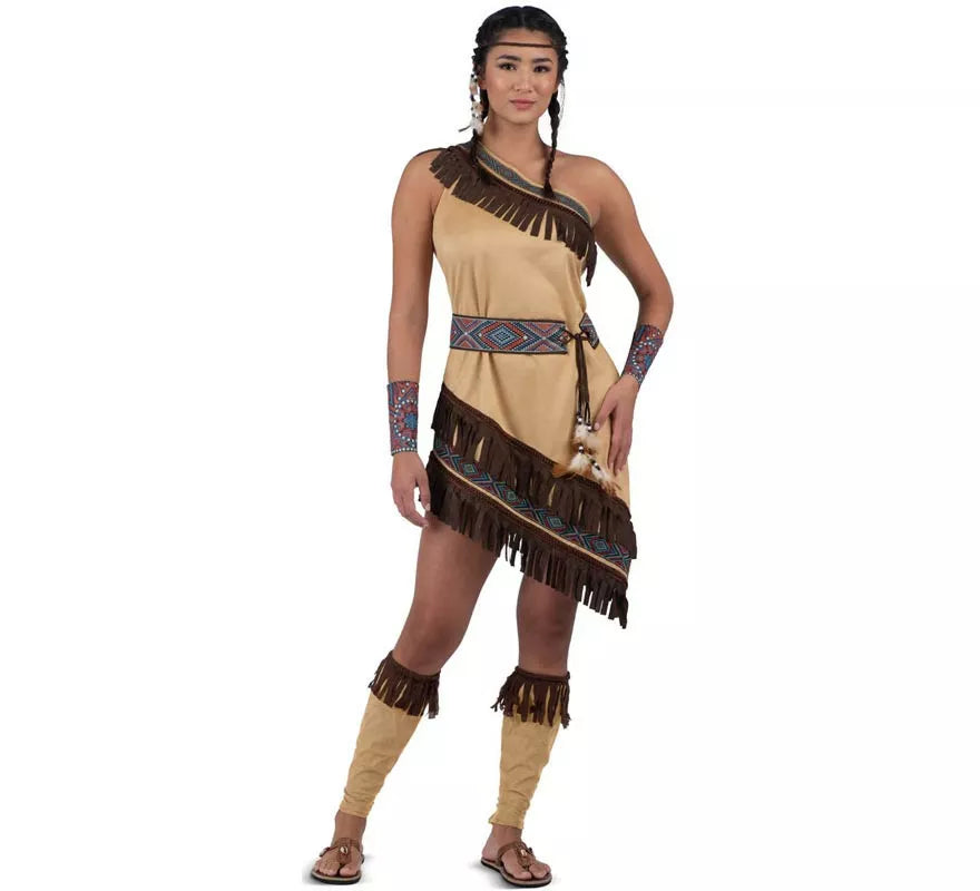 Translation missing: pt-PT.Disfraz de Doncella India vestido con flecos para mujer