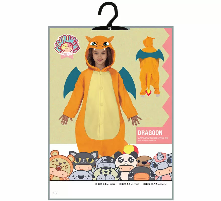 Translation missing: pt-PT.Disfraz de Dragón Naranja para niños
