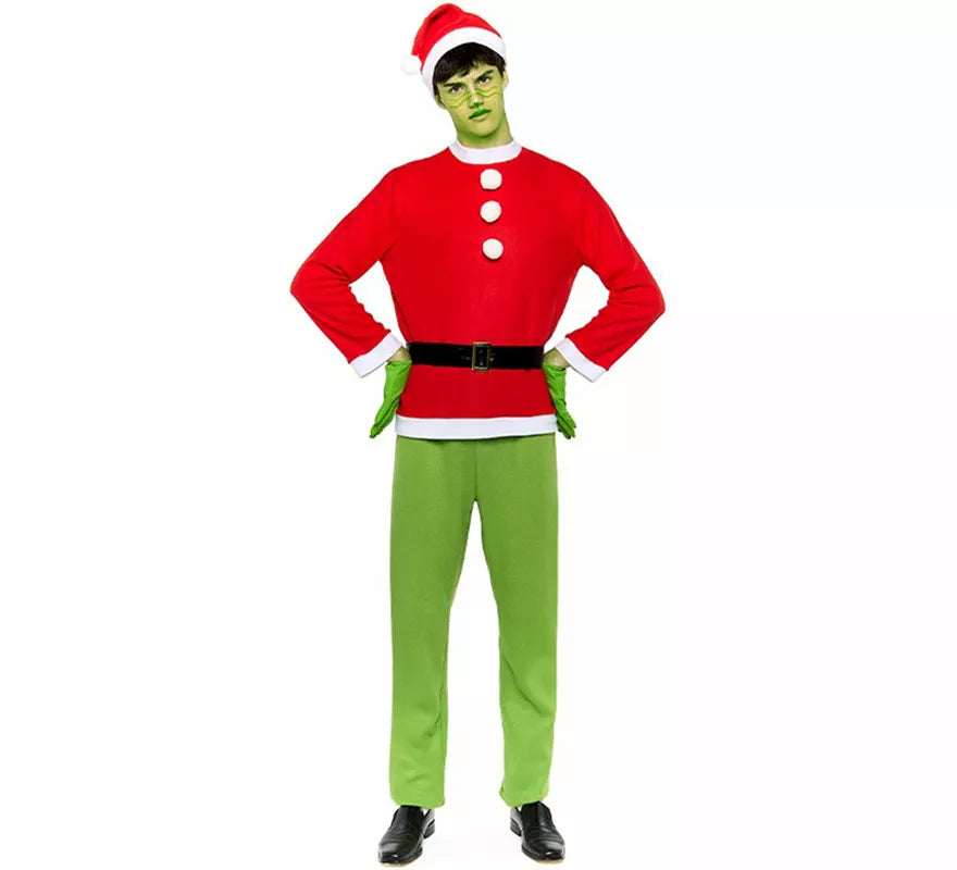 Translation missing: pt-PT.Disfraz de Duende Gruñón de Navidad para hombre