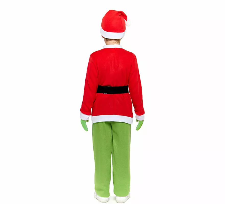 Disfraz de Duende Gruñón de Navidad para niño