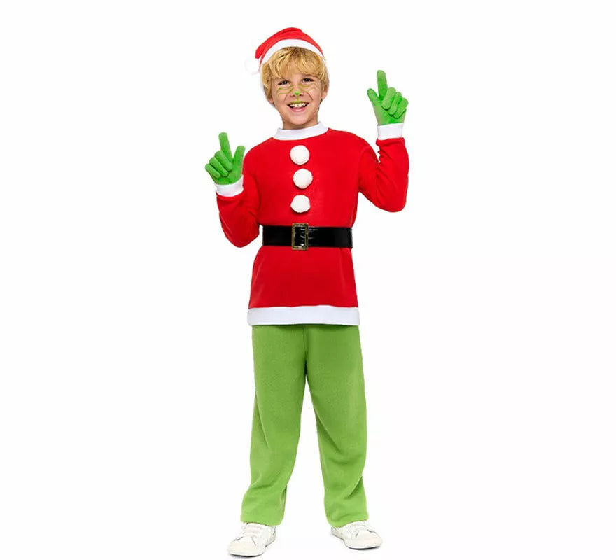 Translation missing: pt-PT.Disfraz de Duende Gruñón de Navidad para niño