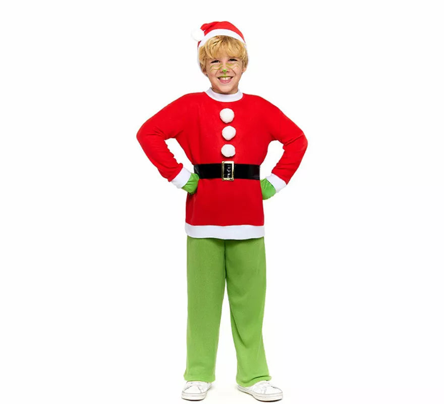 Translation missing: pt-PT.Disfraz de Duende Gruñón de Navidad para niño