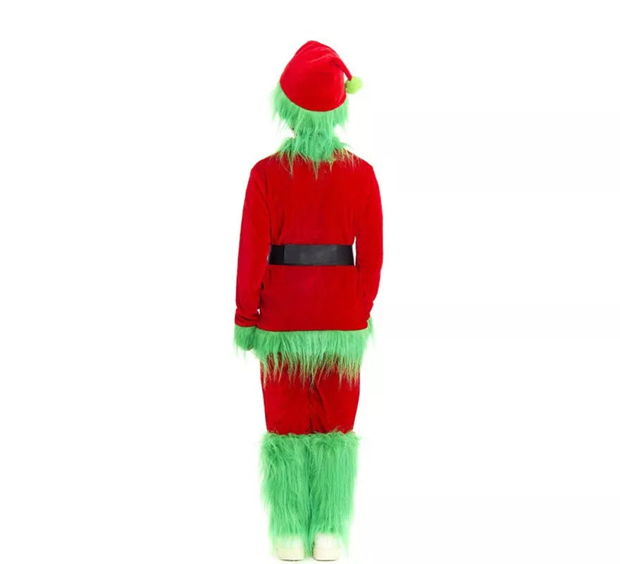 Translation missing: pt-PT.Disfraz de Duende Gruñón de Navidad verde para niño