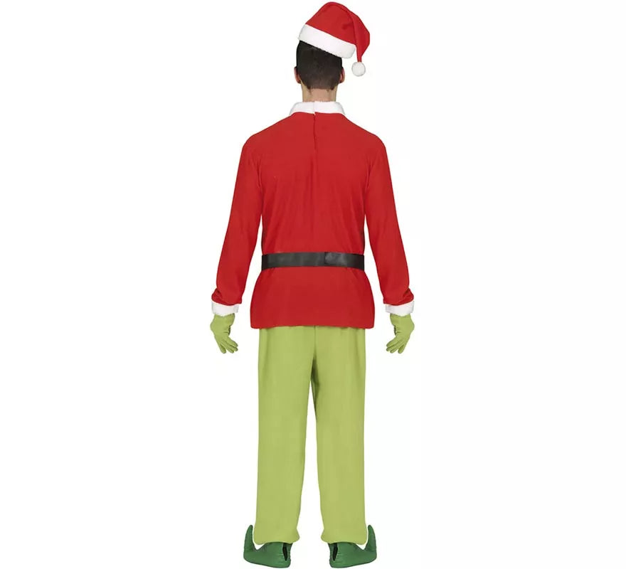 Translation missing: pt-PT.Disfraz de Duende Gruñón Navideño verde para hombre