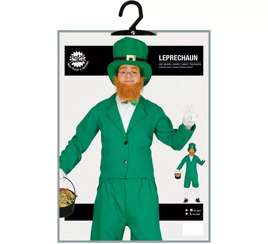 Translation missing: pt-PT.Disfraz de Duende verde Irlandés Leprechaun para hombre