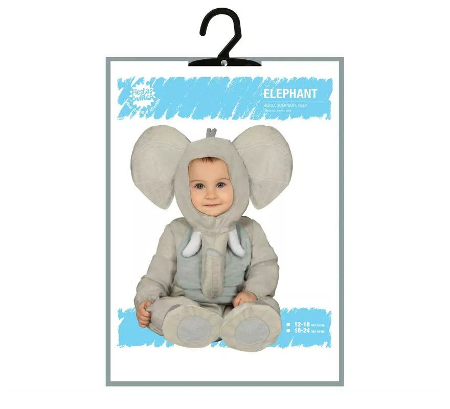 Disfraz de Elefante Gris para bebé