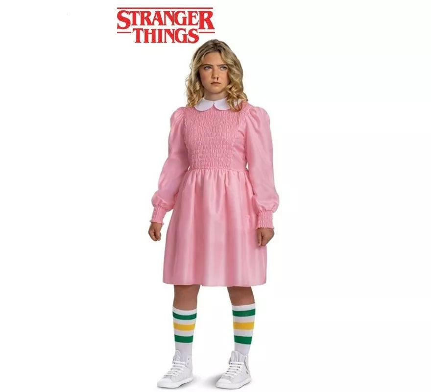 Translation missing: pt-PT.Disfraz de Eleven Rosa Classic de Stranger Things para niña