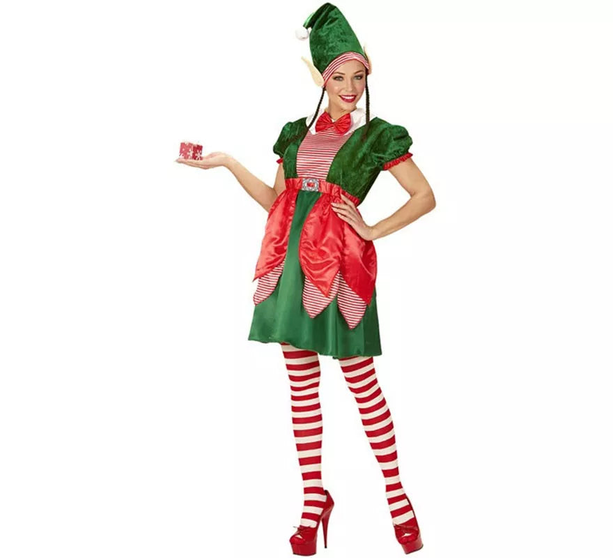 Translation missing: pt-PT.Disfraz de Elfa Ayudante de Papá Noel para mujer