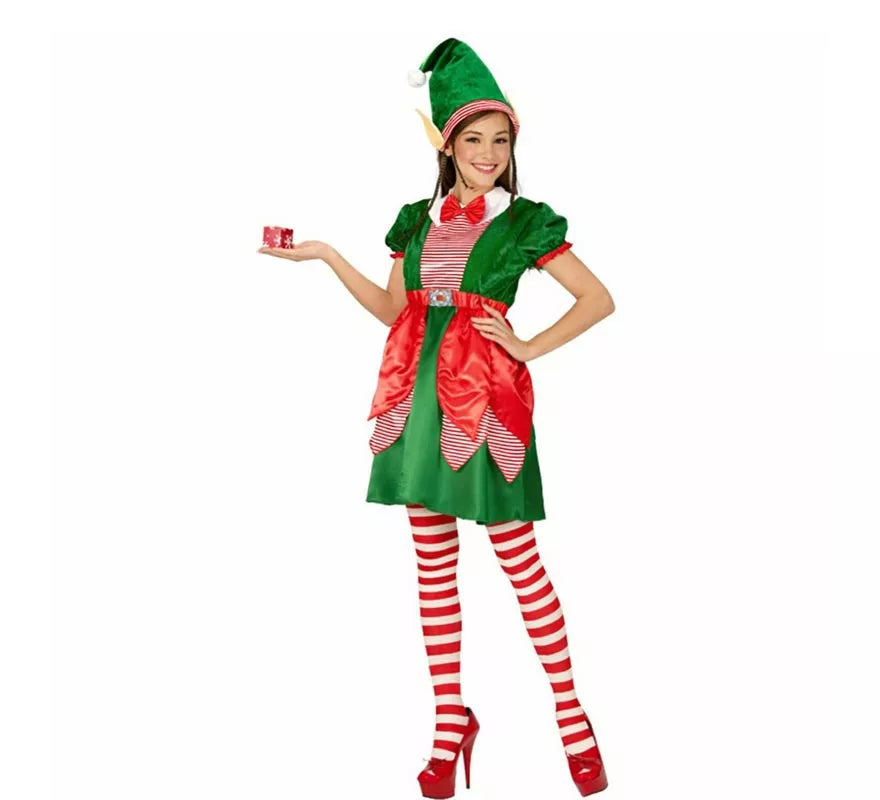 Translation missing: pt-PT.Disfraz de Elfa Ayudante de Papá Noel para mujer