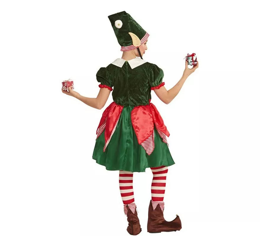 Translation missing: pt-PT.Disfraz de Elfa Ayudante de Papá Noel para niña