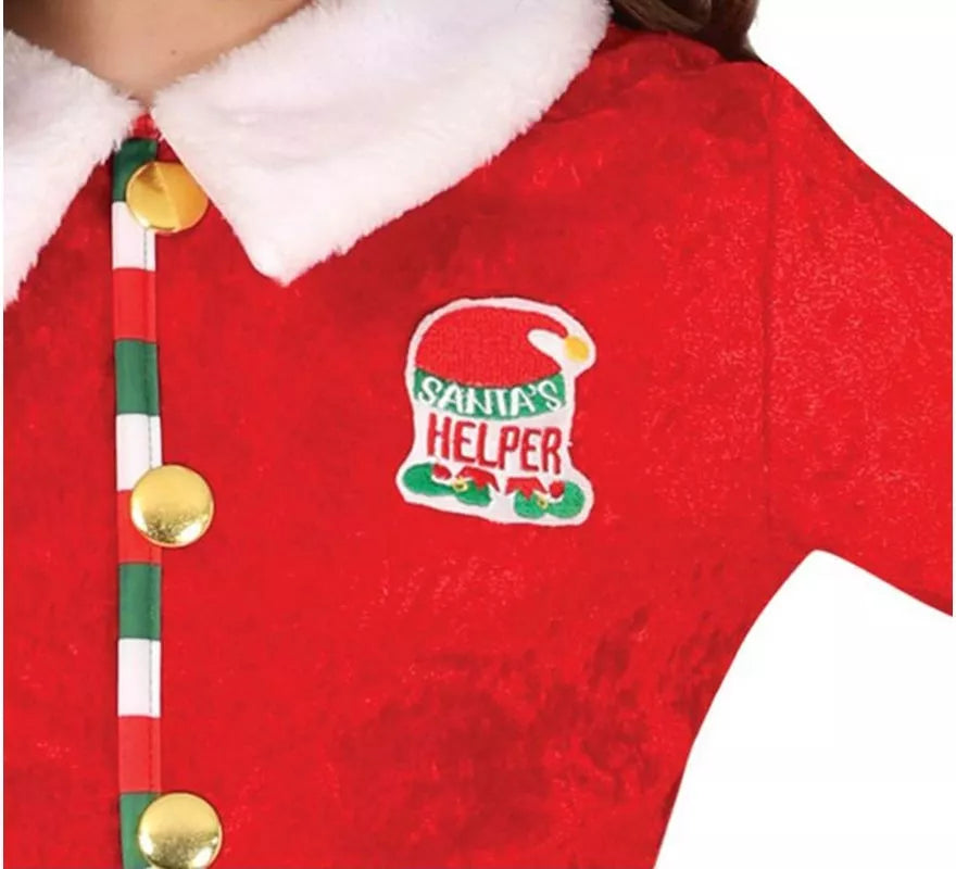 Translation missing: pt-PT.Disfraz de Elfa Ayudante de Santa con gorro para niña